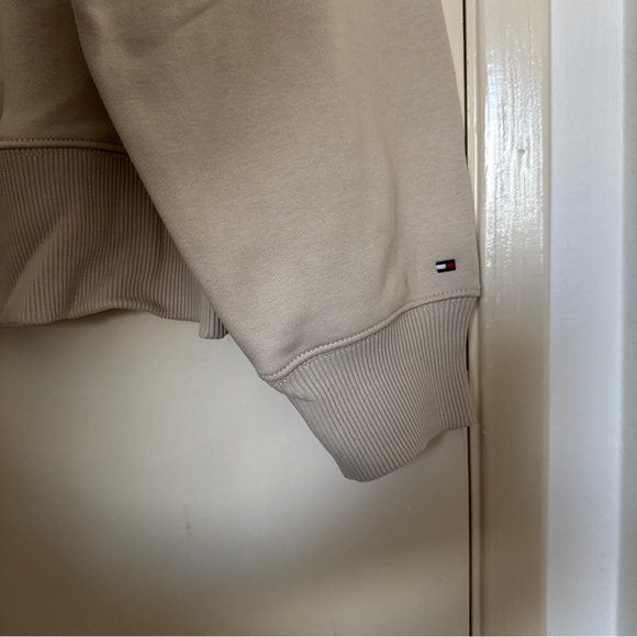 Tommy Hilfiger Women Cream Half-Zip Sweater size L - Picture 3 of 4